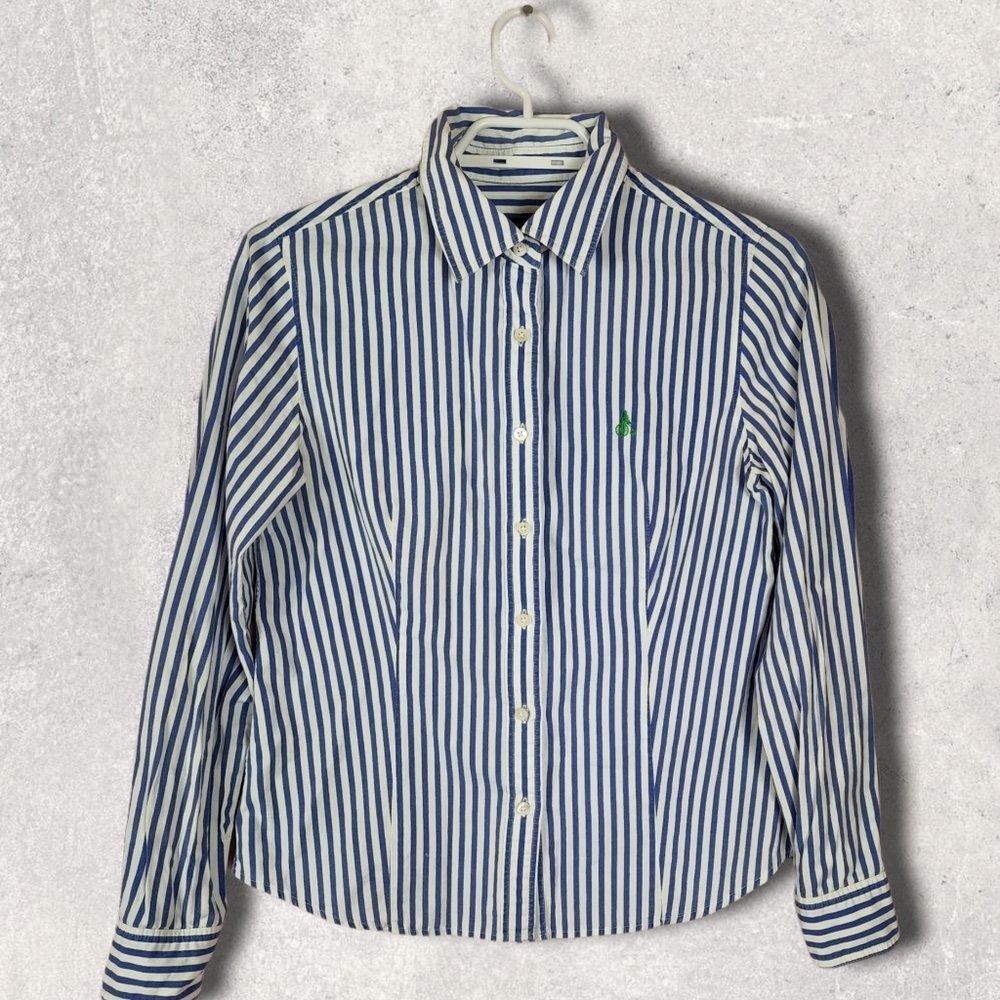 Bean pole blue and white striped oxford shirt